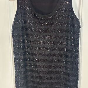 EXPRESS Sequin Tank Top, Size L